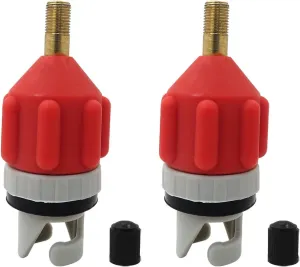 2Pcs Inflatable Boat SUP Pump Adapter, Premium Conventional Air Adapter, Sturdy SUP Air Adapter, Inflation and Strong Sealing SUP Pump Adapter, for Inflatable Boat, Paddleboard, Kayak, Orange