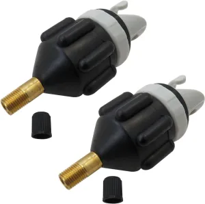 2x Inflatable Boat SUP Pump Adapter, Premium Conventional Air Adapter, Sturdy SUP Air Adapter, Inflation and Strong Sealing SUP Pump Adapter, for Inflatable Boat, Paddleboard, Kayak, Black