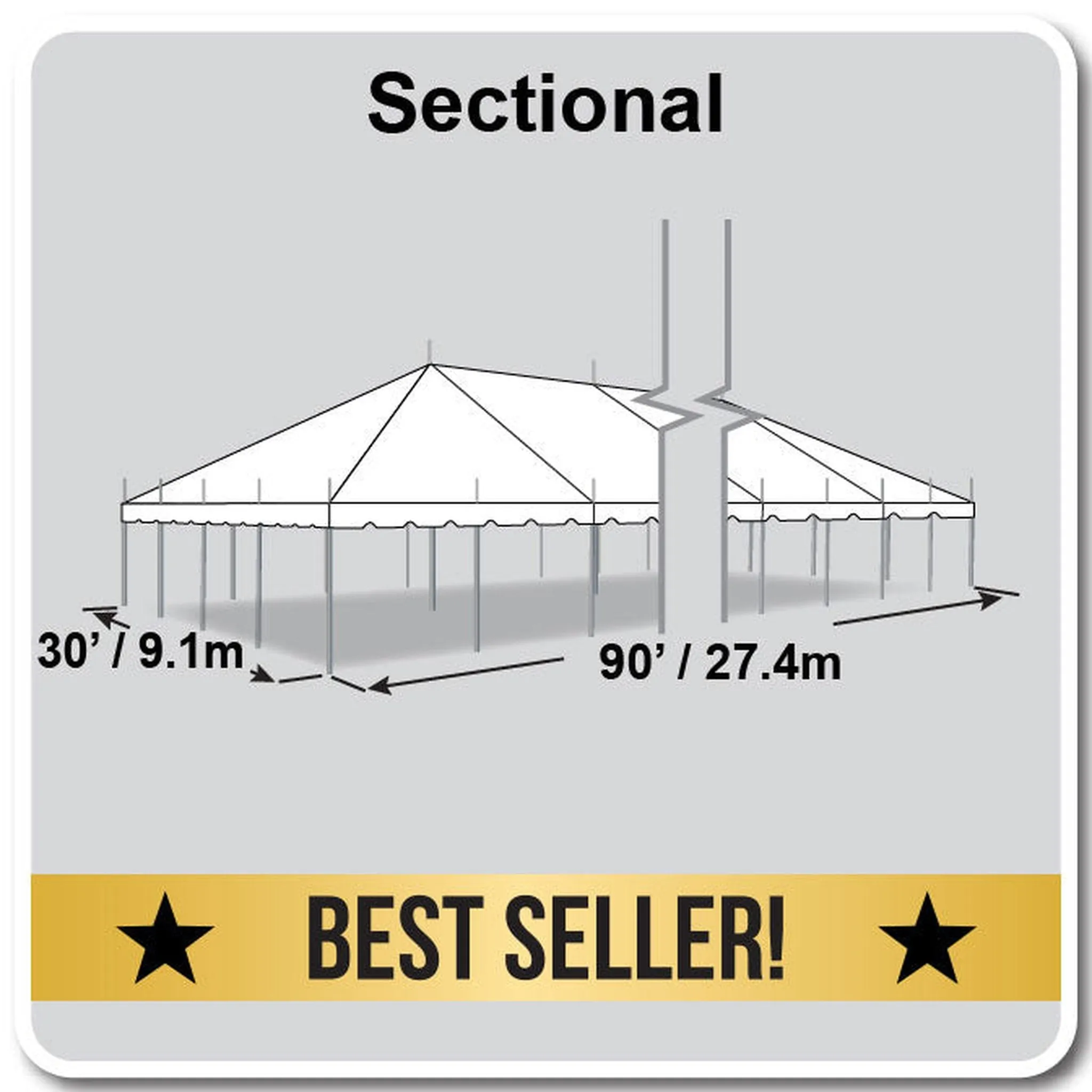 30x90 Classic Series Pole Tent
