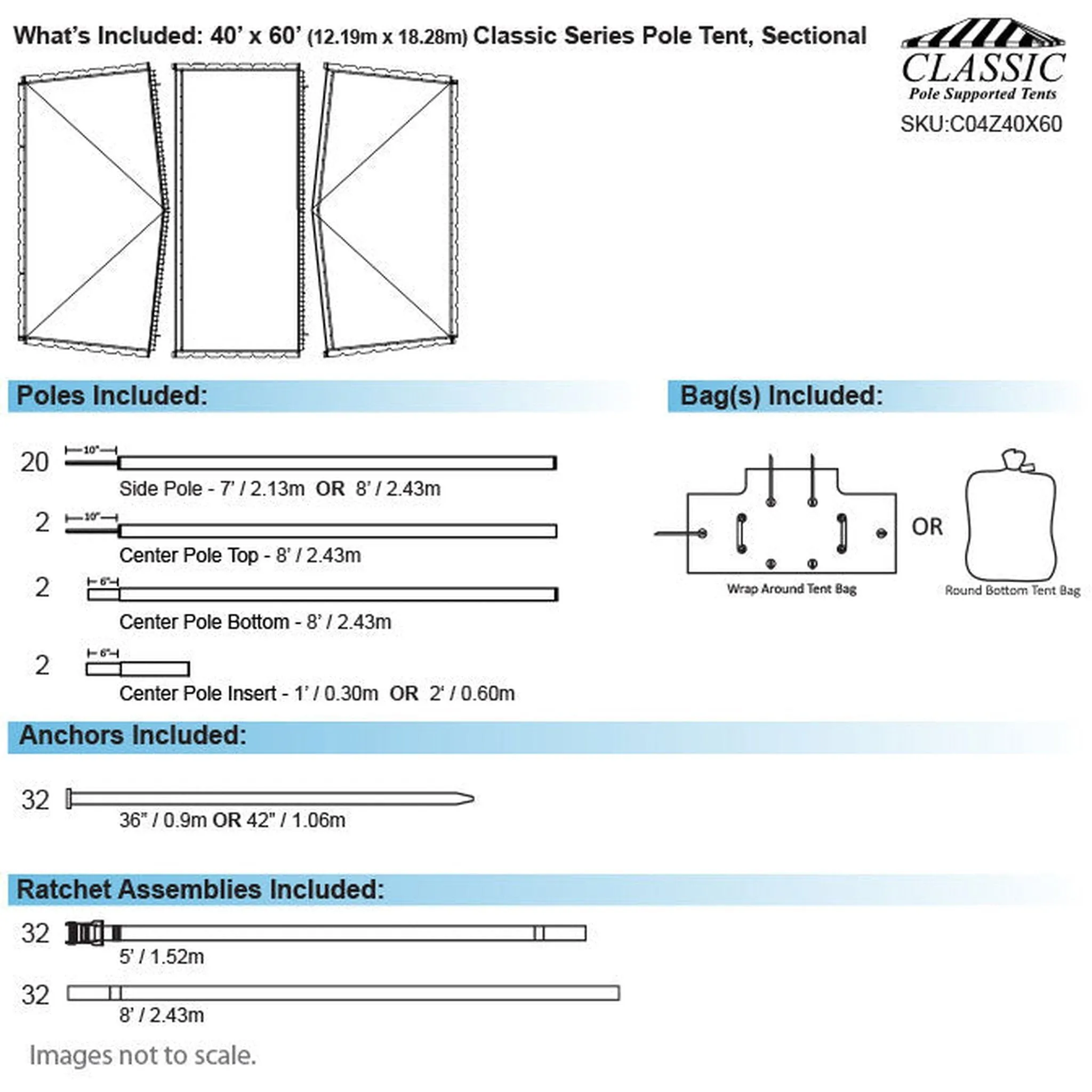 40x60 Classic Series Pole Tent