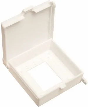 Arlington Exterior Keypad Enclosure With Clear Cover, 5 X 5 X 1-1-2 In., White