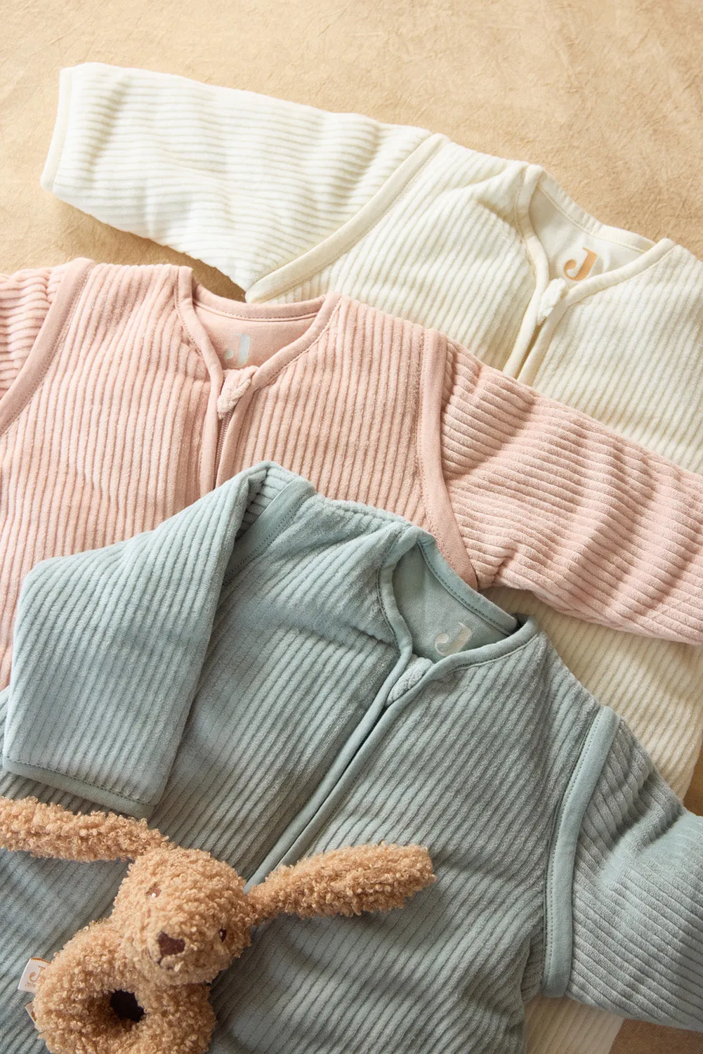 Baby Sleeping Bag with Removable Sleeves 110cm Rib - Wild Rose