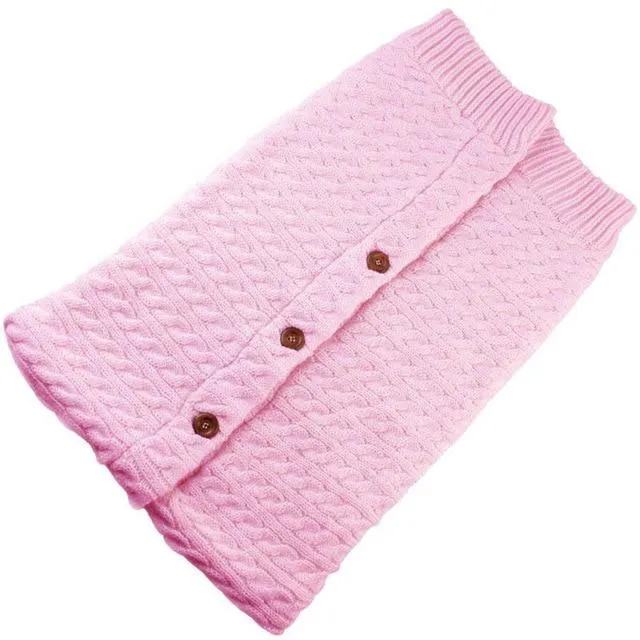 Baby Swaddle Blanket - Knitted Wool Baby Wrap