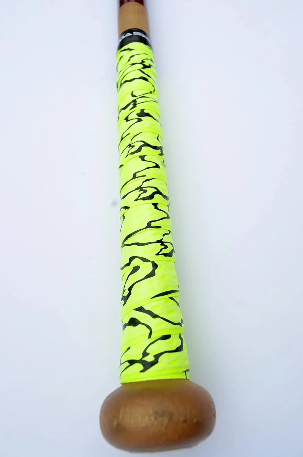 Baseball Bat Grip Tape AMA Sport Grip & Rip Cushioned Softball 1.10mm Grip Tape (Neon Yellow/Black)