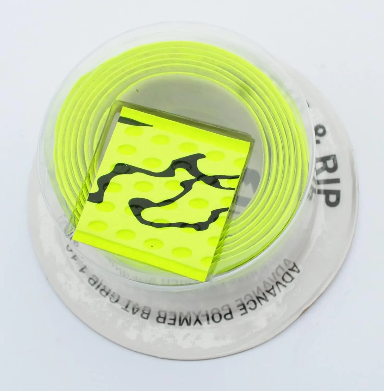 Baseball Bat Grip Tape AMA Sport Grip & Rip Cushioned Softball 1.10mm Grip Tape (Neon Yellow/Black)