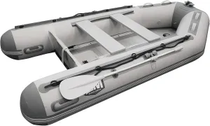 BEYOND MARINA 10.8ft Inflatable Dinghy - 5 Person Inflatable Boat for Adults 15 HP Heavy Duty Fishing Boat, Aluminum Floor, Aluminum Oars, USCG Approved