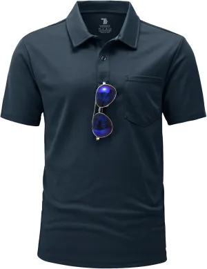 BGOWATU Men's Polo Shirts Short Sleeve Collared Golf Shirts Quick Dry Tennis Shirt Outdoor Sports Causal Shirts