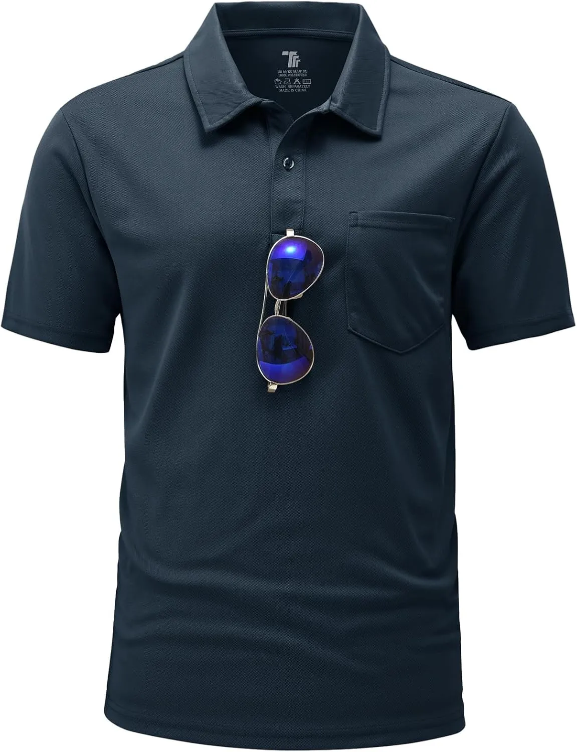 BGOWATU Men's Polo Shirts Short Sleeve Collared Golf Shirts Quick Dry Tennis Shirt Outdoor Sports Causal Shirts