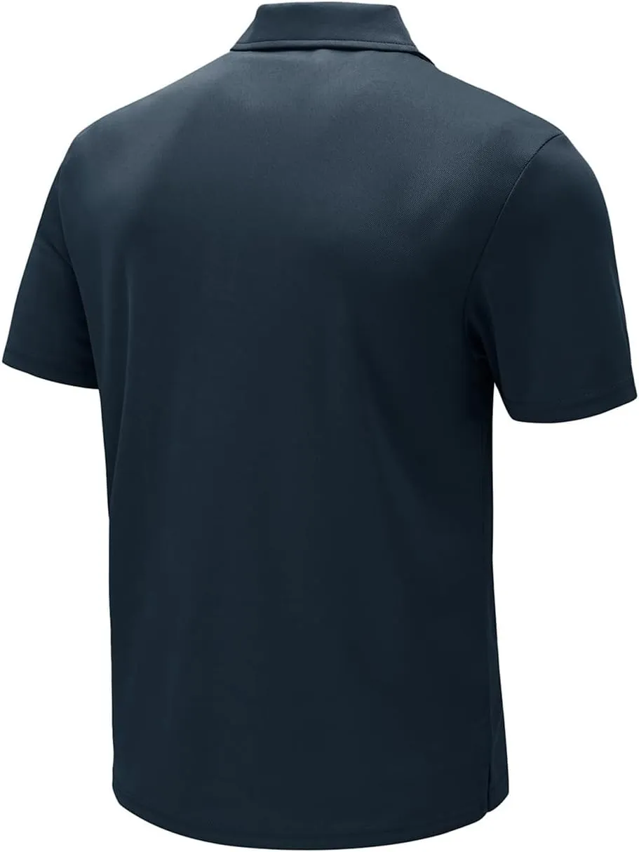 BGOWATU Men's Polo Shirts Short Sleeve Collared Golf Shirts Quick Dry Tennis Shirt Outdoor Sports Causal Shirts