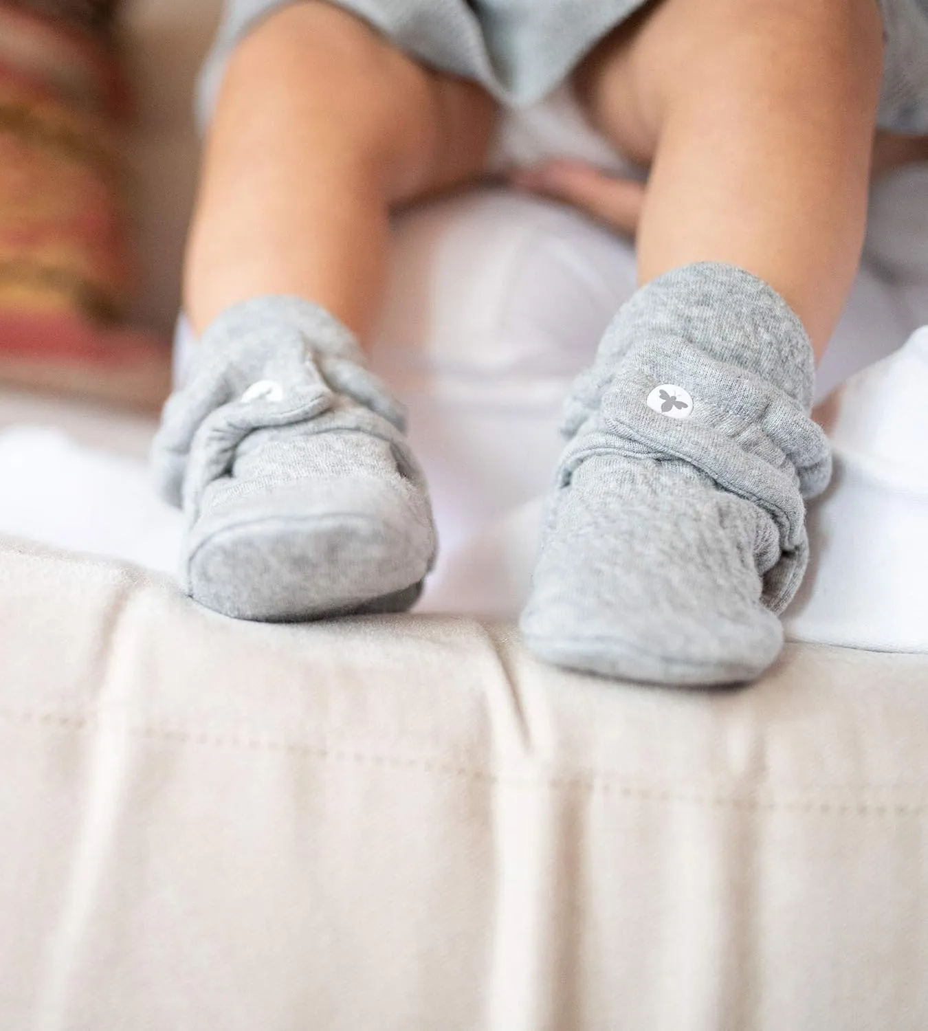 Burt's Bees Baby Booties, Organic Cotton Adjustable Infant Sock