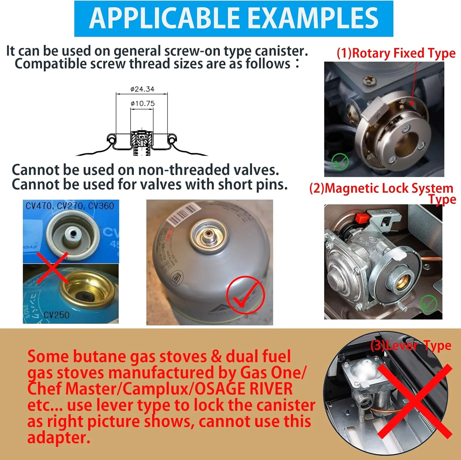 CampingMoon Gas Adapter Z13M