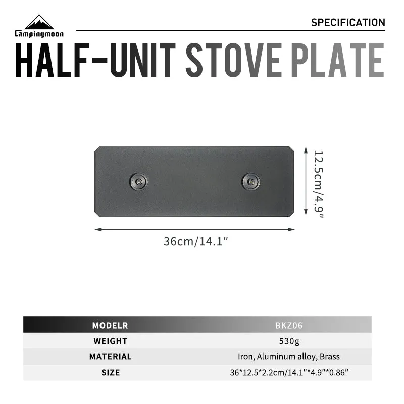 CampingMoon Half Double Burner Stove