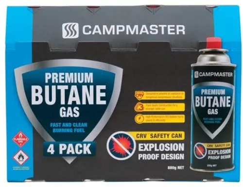 Campmaster 220g CRV Gas Cartridge - Carton of 28