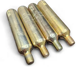 CO2 Rearming Cylinder for Inflatable Jackets Life Vests Waist Belt Personal Flotation Device PFD-Rearming Accessories 1/2-inch Replacement 33 Gram Thread CO2 Cartridges - 4 Pack
