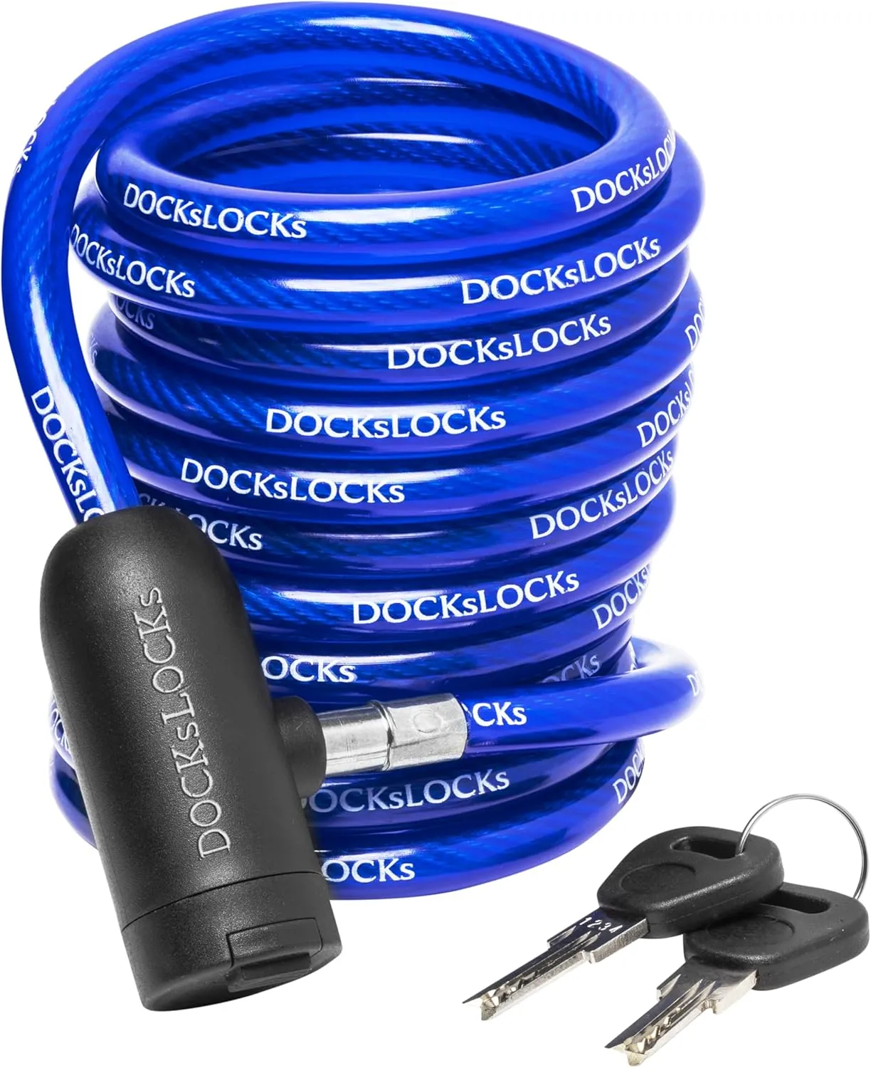 Coiled Security Cable with Key Lock (5, 10, 15, 20 or 25 Lengths), Weatherproof Multi-Purpose Anti-Theft Protection for Kayaks, Bikes, Paddleboards, Scooters, Equipment and More 15ft