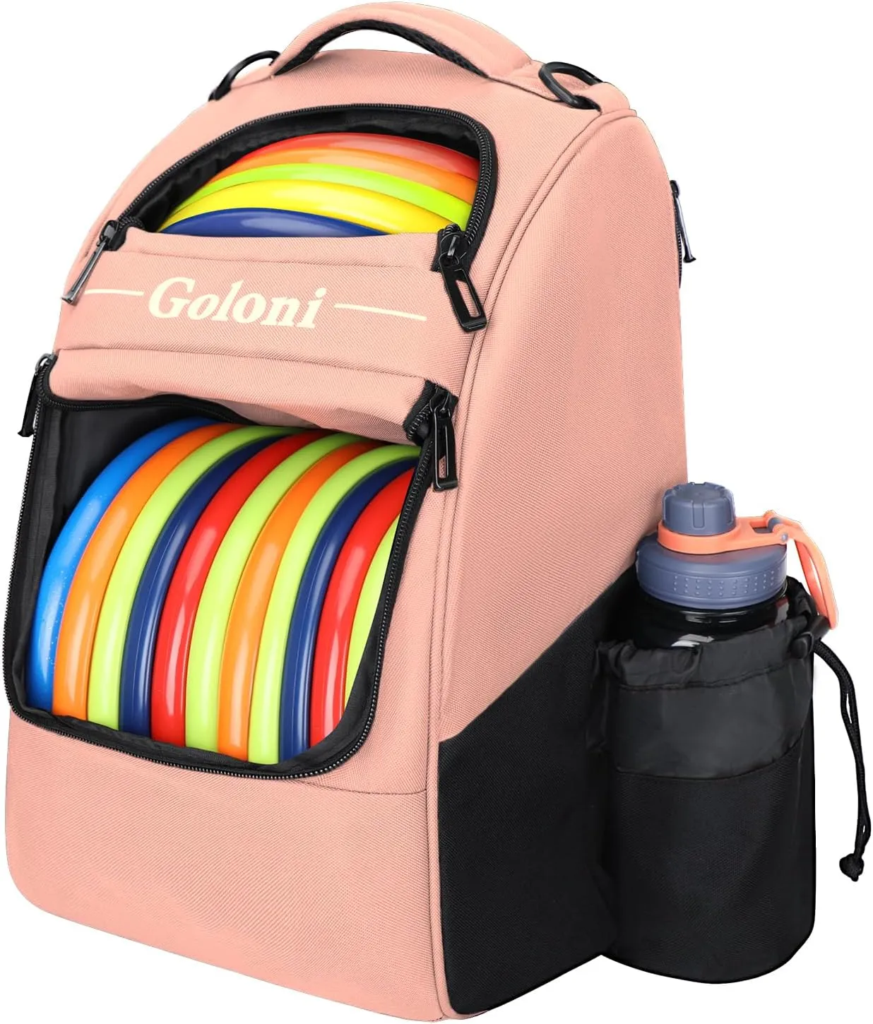 Disc Golf Bag Holds 23  Discs,Durable Disc Golf Backpack with cooler compartment,Large Capacity Frisbee Bags