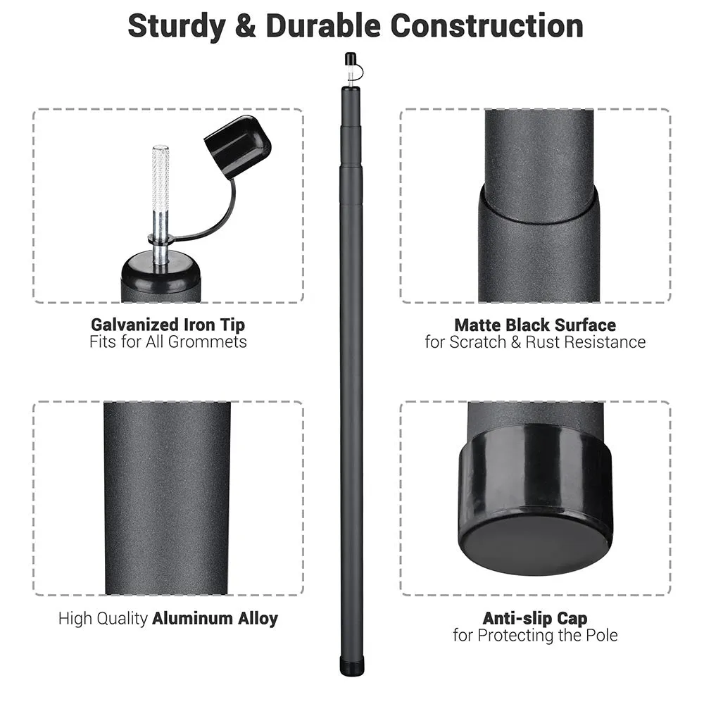 DIY Tarp Poles Set of 2 with Bag Tent Canopy Shelter Poles