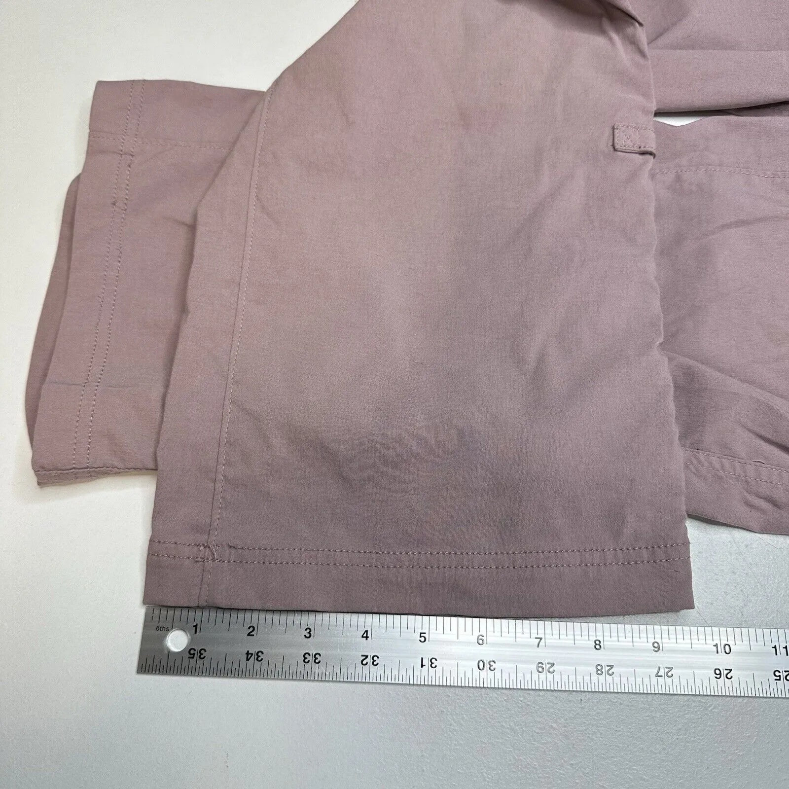 Duluth Trading Pants 16x33 Dry On The Fly Convertible Pink Hiking Roll Up *Flaw