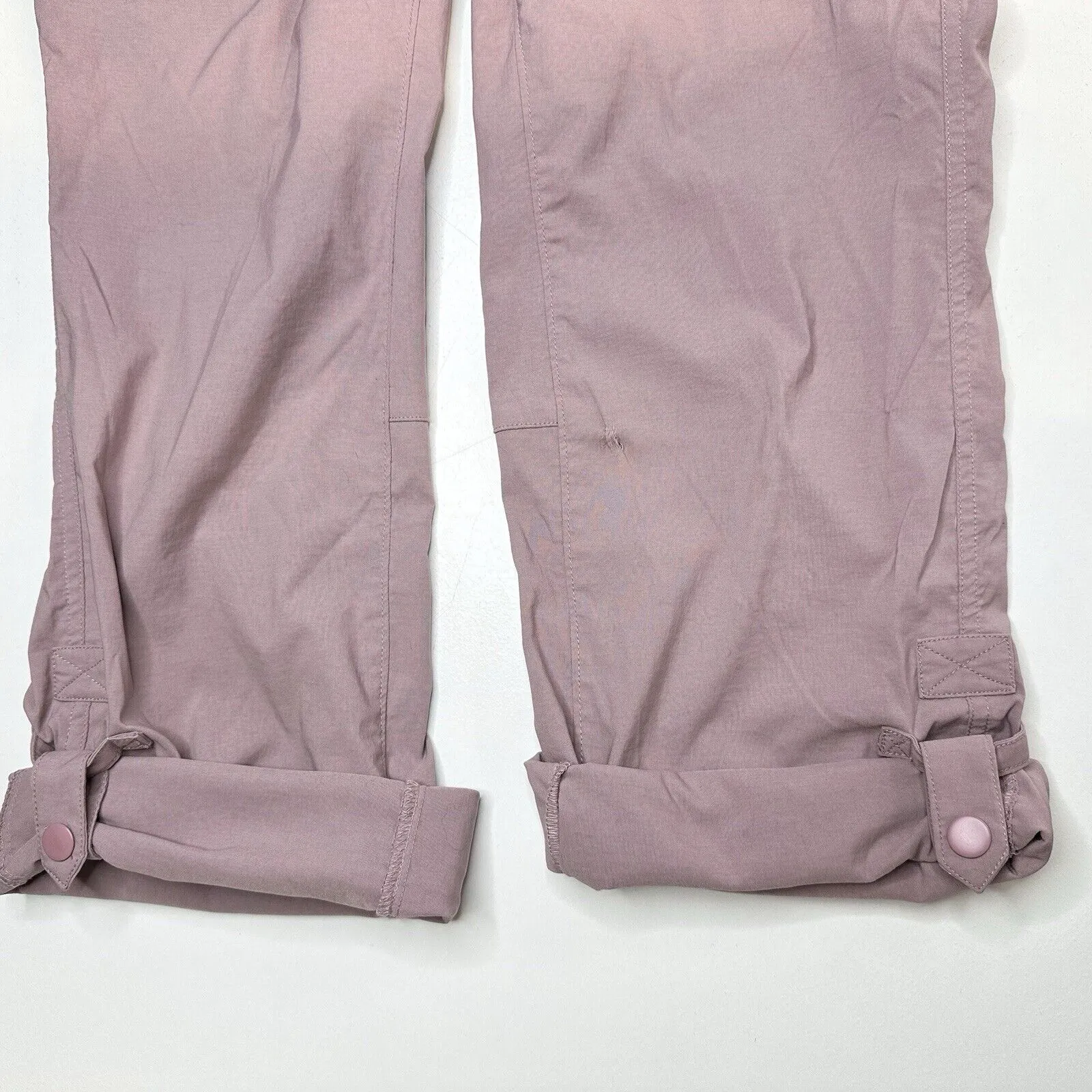 Duluth Trading Pants 16x33 Dry On The Fly Convertible Pink Hiking Roll Up *Flaw