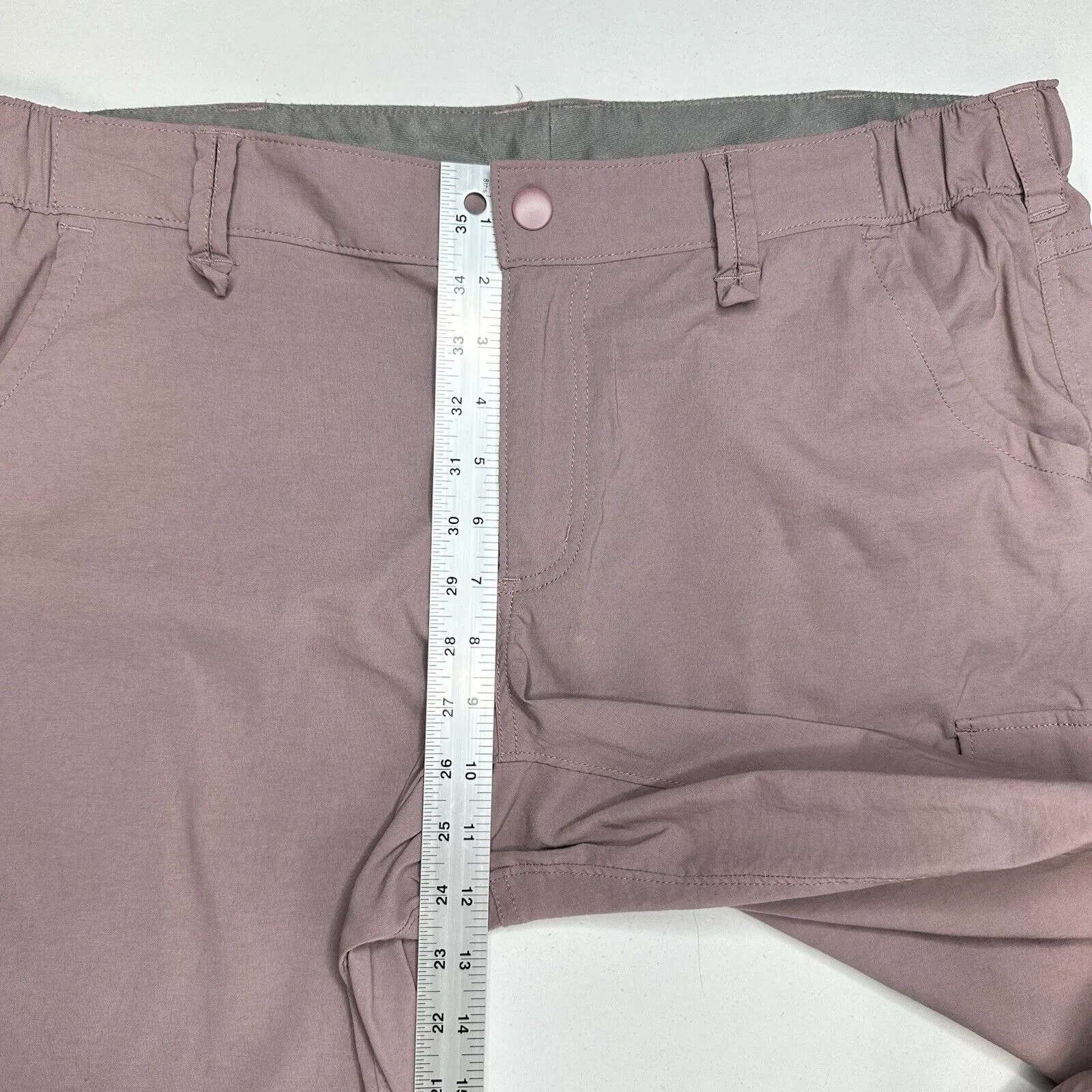 Duluth Trading Pants 16x33 Dry On The Fly Convertible Pink Hiking Roll Up *Flaw