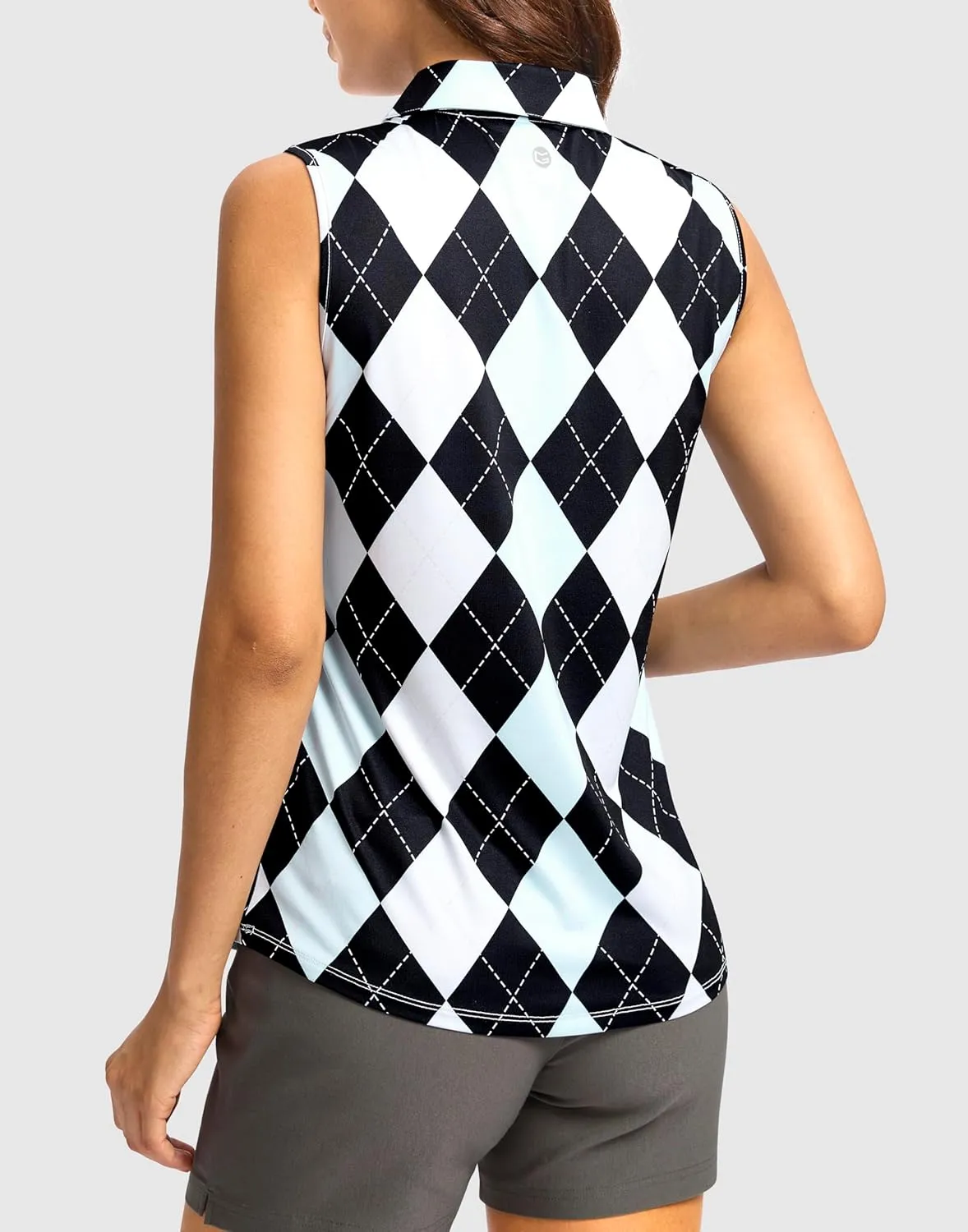 G Gradual Women's Golf Shirts Lightweight 1/4 Zip Collared Tank Top Sleeveless Polo Shirts for Tennis Pickleball Casual
