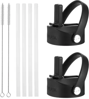 IRON FLASK Carabiner Straw Lid for Wide Mouth Hydro Insulated Sports Modern Water Bottles, Simple BPA Free