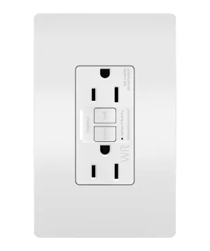 Legrand 1597TRWRW radiant® Spec Grade 15A Weather Resistant Self Test GFCI Receptacle