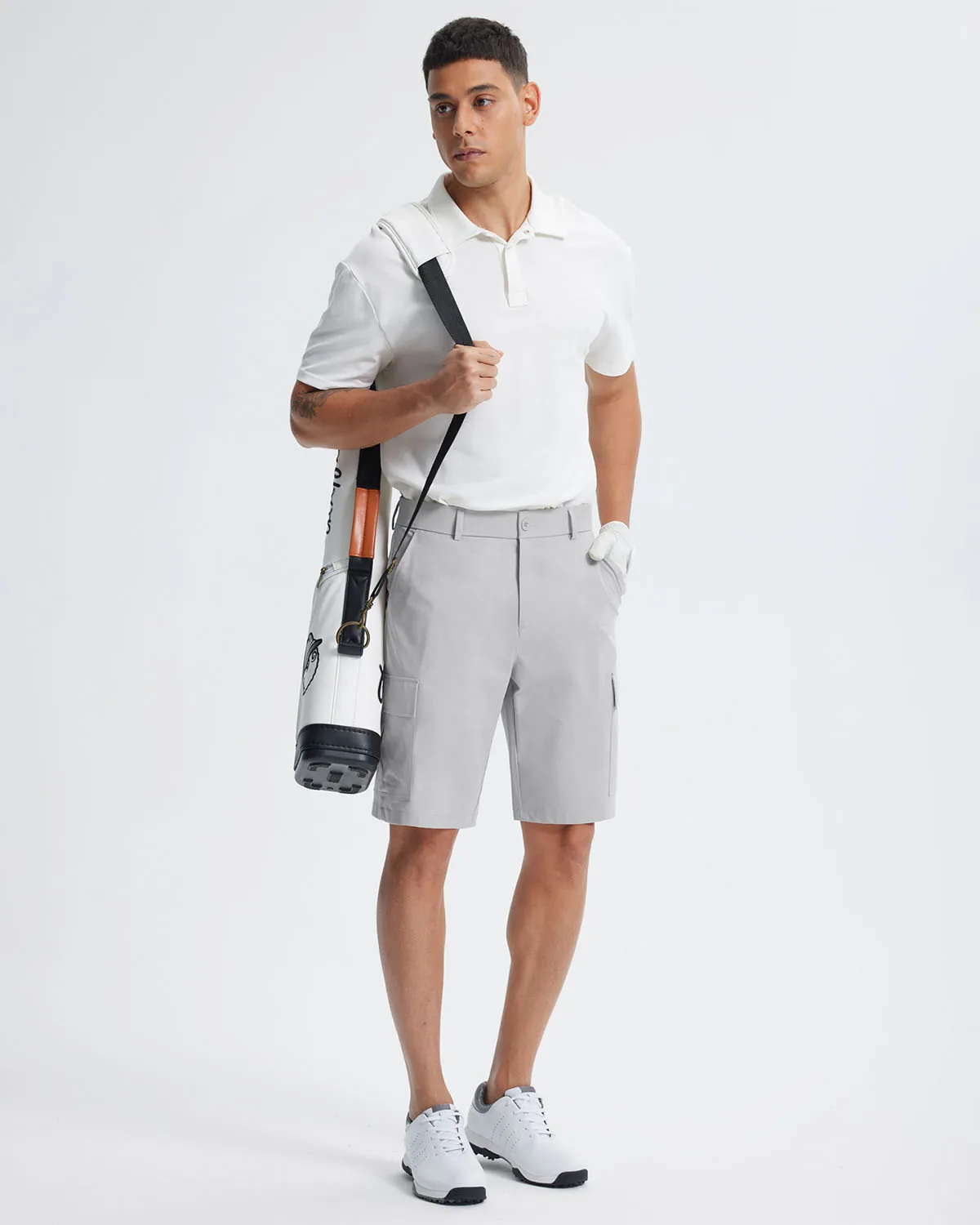 Libin Men's Stretch Multiply Pockets Casual Shorts 10"