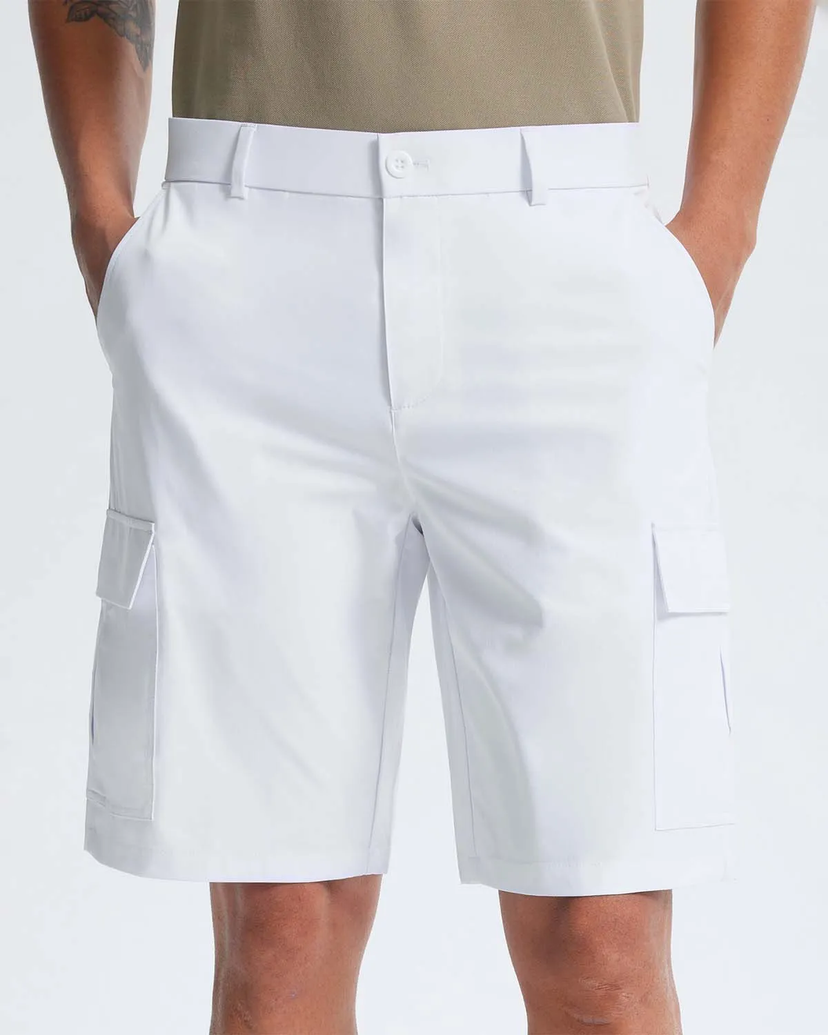 Libin Men's Stretch Multiply Pockets Casual Shorts 10"