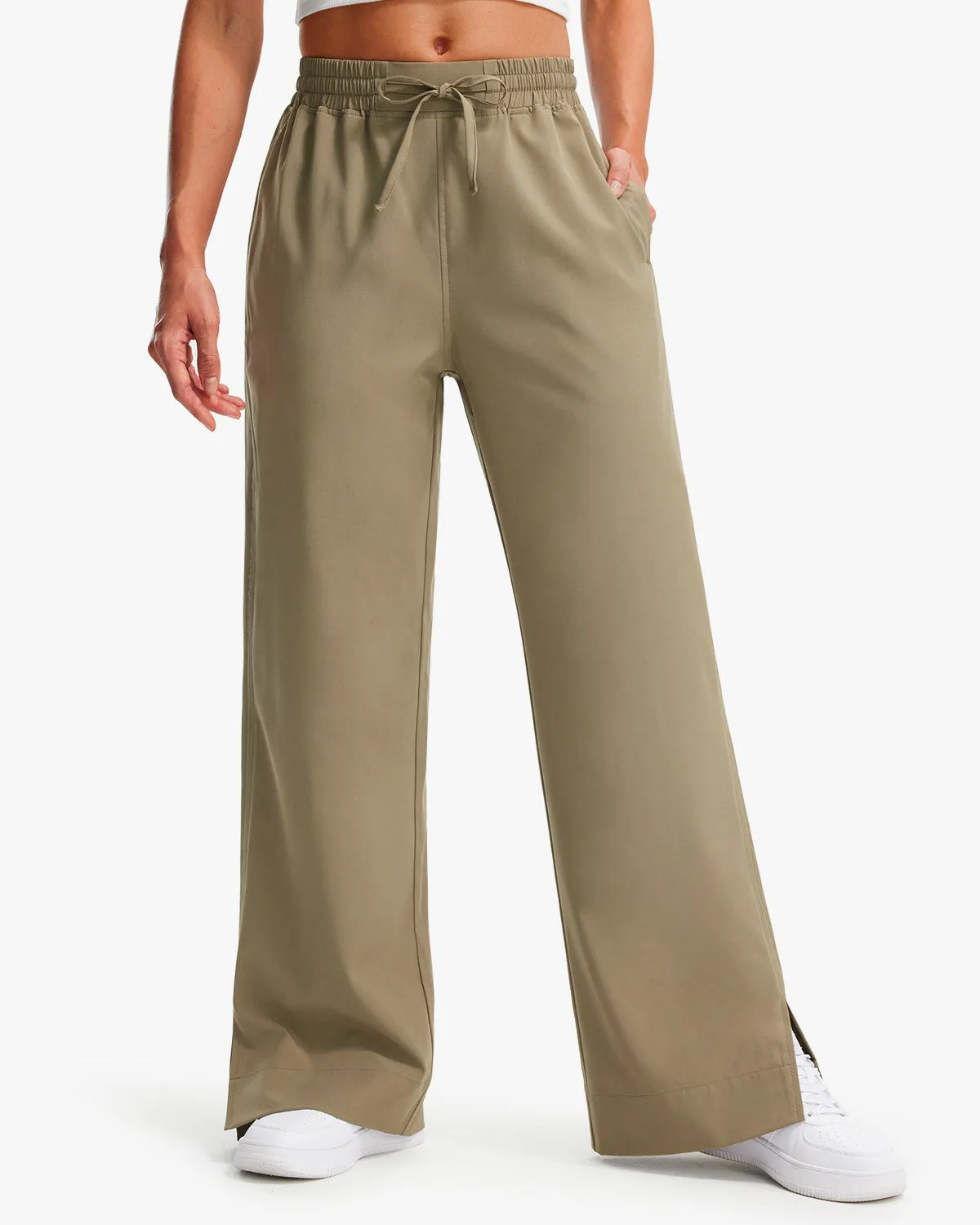 Libin Women's 27" High Waist Loose Casual  Wide Leg Pants