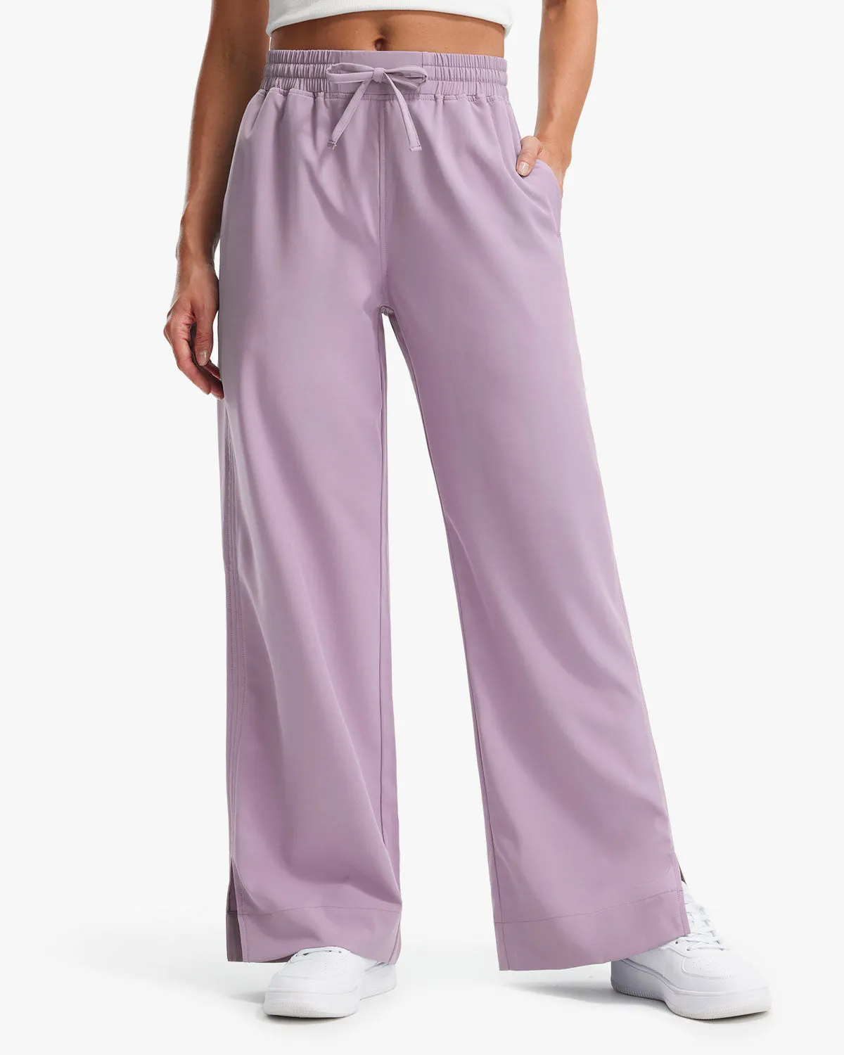 Libin Women's 27" High Waist Loose Casual  Wide Leg Pants