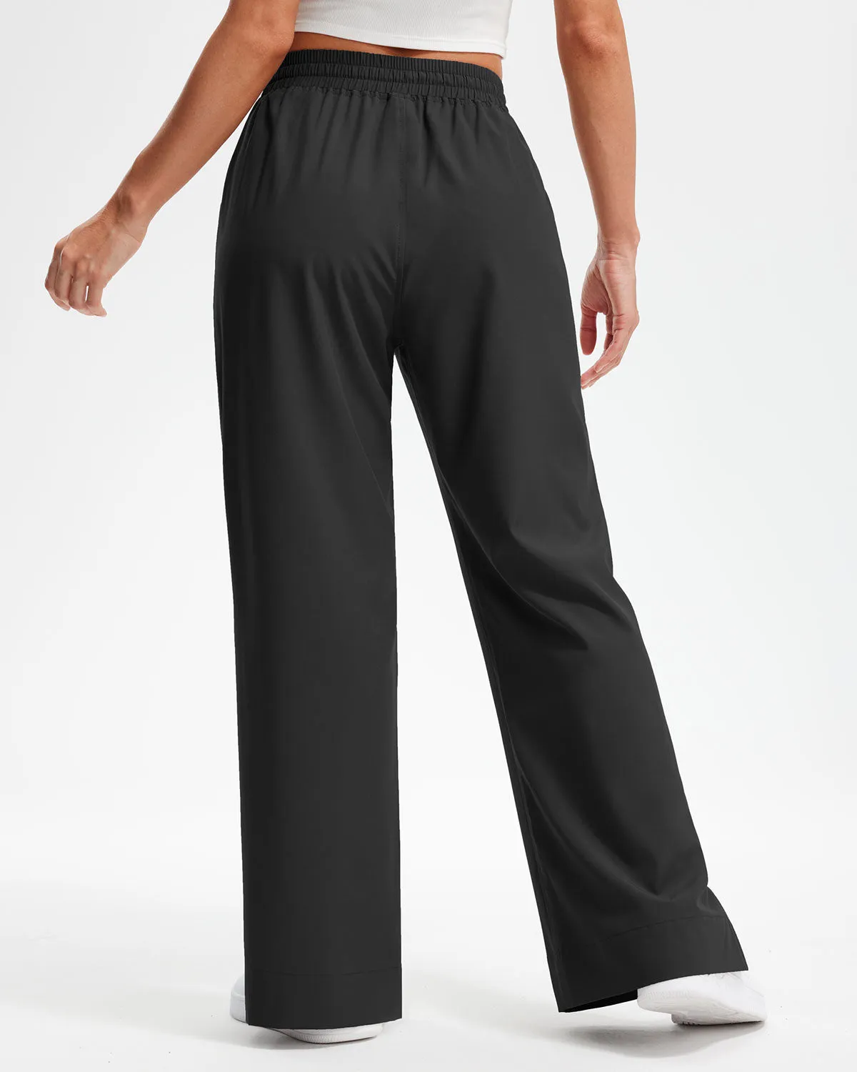 Libin Women's 27" High Waist Loose Casual  Wide Leg Pants