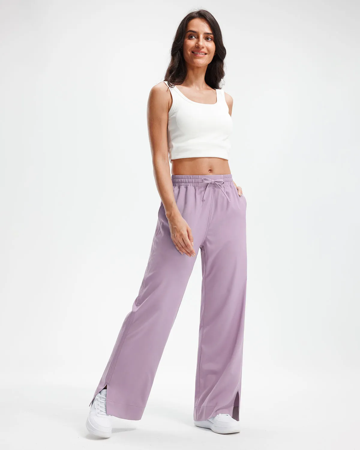 Libin Women's 27" High Waist Loose Casual  Wide Leg Pants