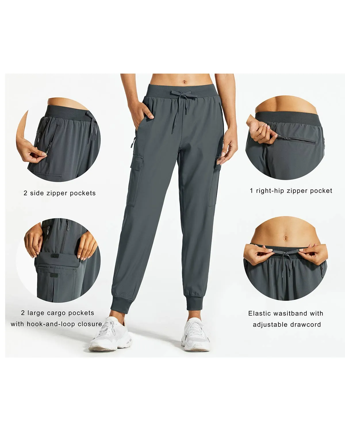 Libin Women's 29-31" Tall Lightweight Cargo Joggers