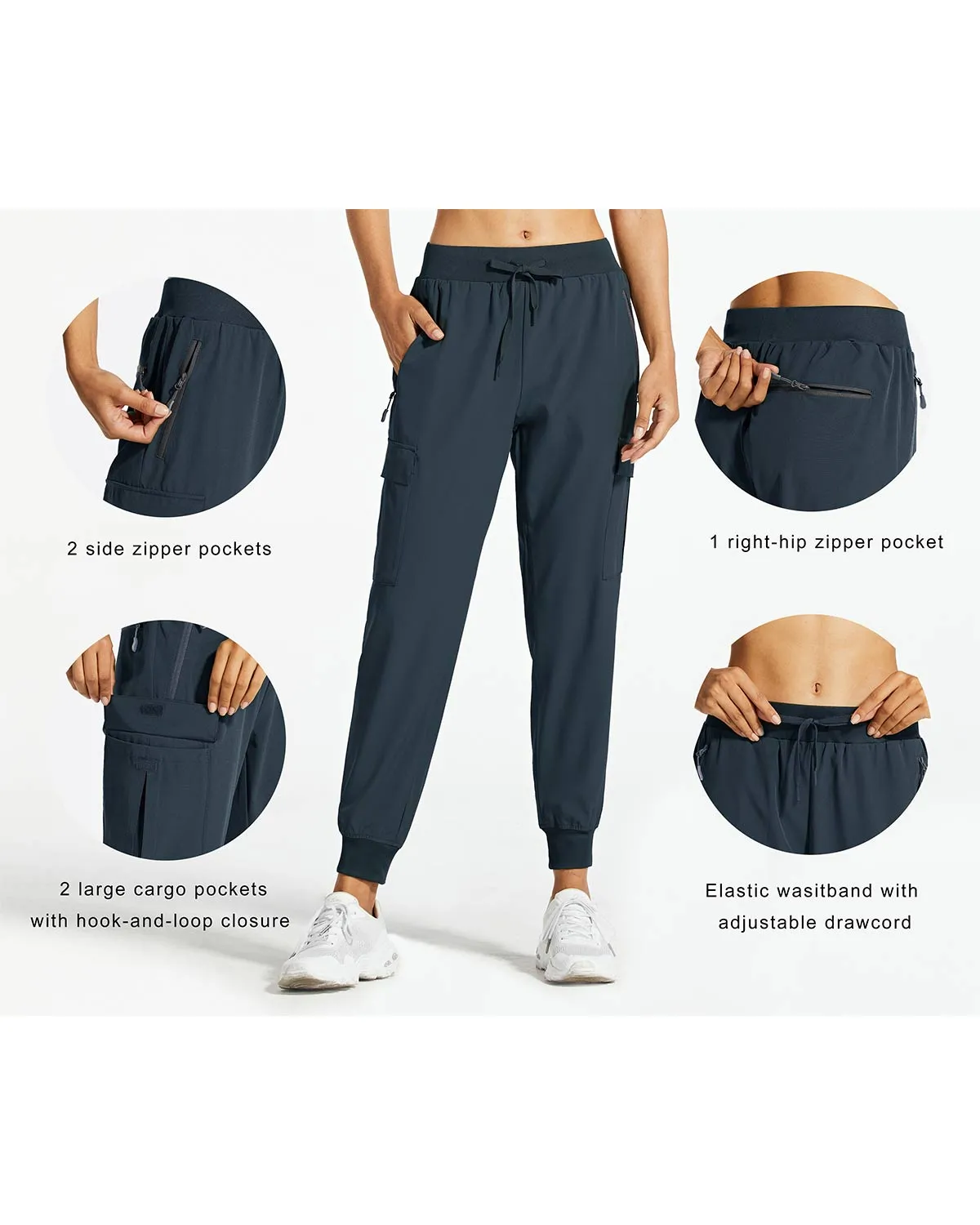 Libin Women's 29-31" Tall Lightweight Cargo Joggers