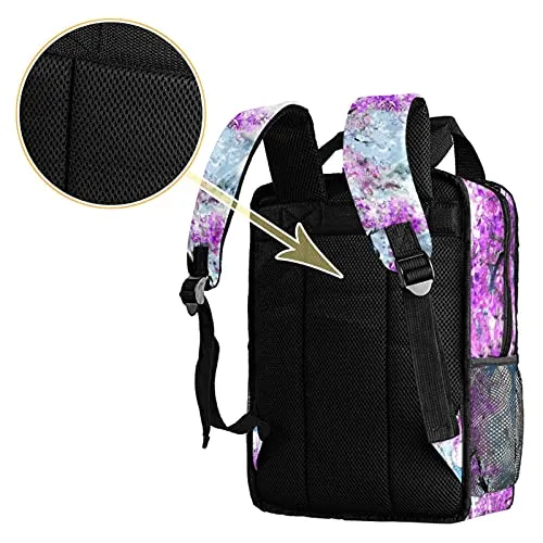 LORVIES Japanese Sakura Mountain School Bag for Student Bookbag Teens Travel Backpack Casual Daypack Travel Hiking Camping