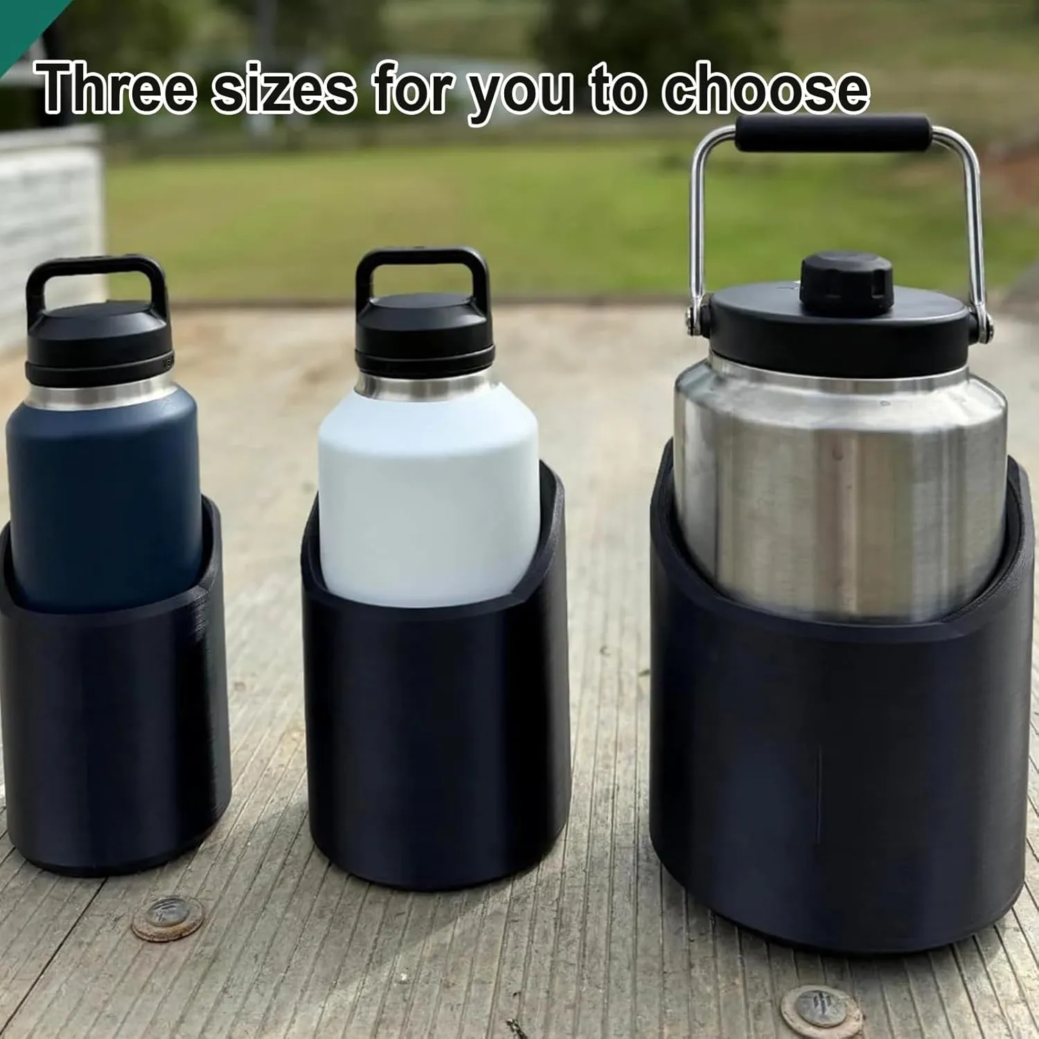Magnetic Bottle Holder, Big Magnetic Bottle Mounts for 46, 50, 64 Oz, Heavy Duty Magnetic Drink Holder, Portable Magnetic Drink Holder for Tractor Fridge Yacht RV Forklifts Bus Lawnmower Truck (46oz)