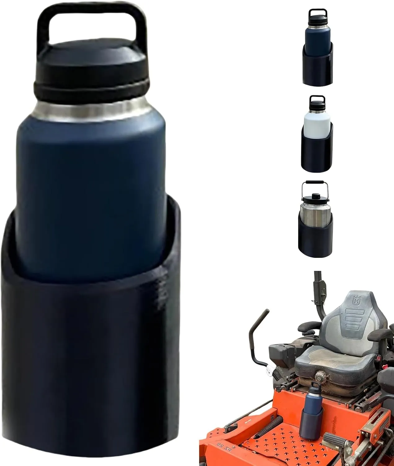 Magnetic Bottle Holder, Big Magnetic Bottle Mounts for 46, 50, 64 Oz, Heavy Duty Magnetic Drink Holder, Portable Magnetic Drink Holder for Tractor Fridge Yacht RV Forklifts Bus Lawnmower Truck (46oz)
