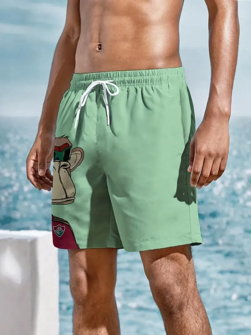 Men's Beach Shorts with Elastic Waistband Vacation & Summer Outdoor Activities