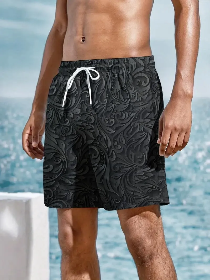 Men's Beach Shorts with Elastic Waistband Vacation & Summer Outdoor Activities