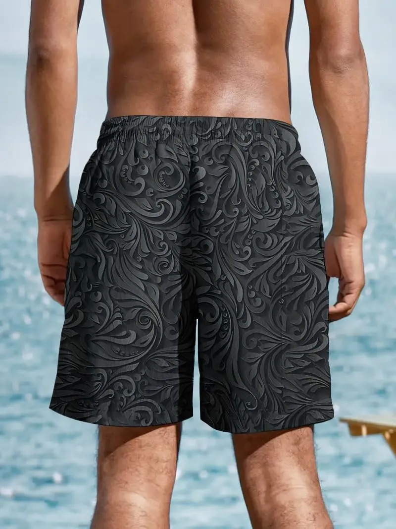 Men's Beach Shorts with Elastic Waistband Vacation & Summer Outdoor Activities
