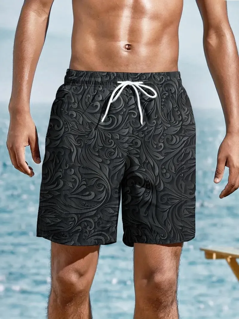 Men's Beach Shorts with Elastic Waistband Vacation & Summer Outdoor Activities
