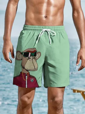 Men's Beach Shorts with Elastic Waistband Vacation & Summer Outdoor Activities