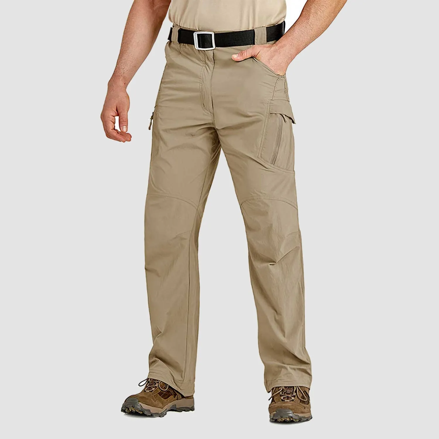 Men's Hiking Pants with 9 Pockets Quick Dry Cargo Trousers