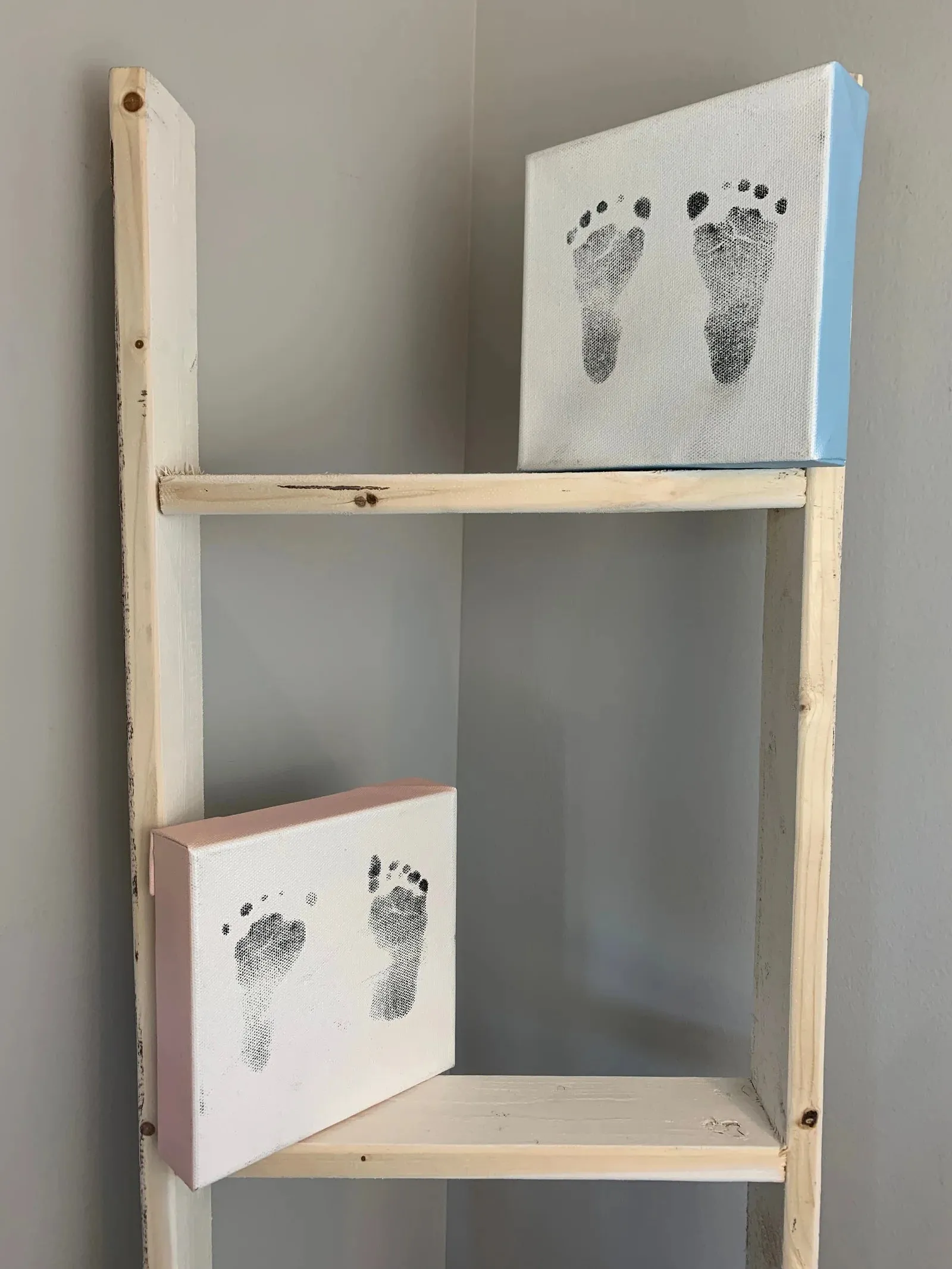 Mess Free Footprint Canvas Gift Set - Blue Edges