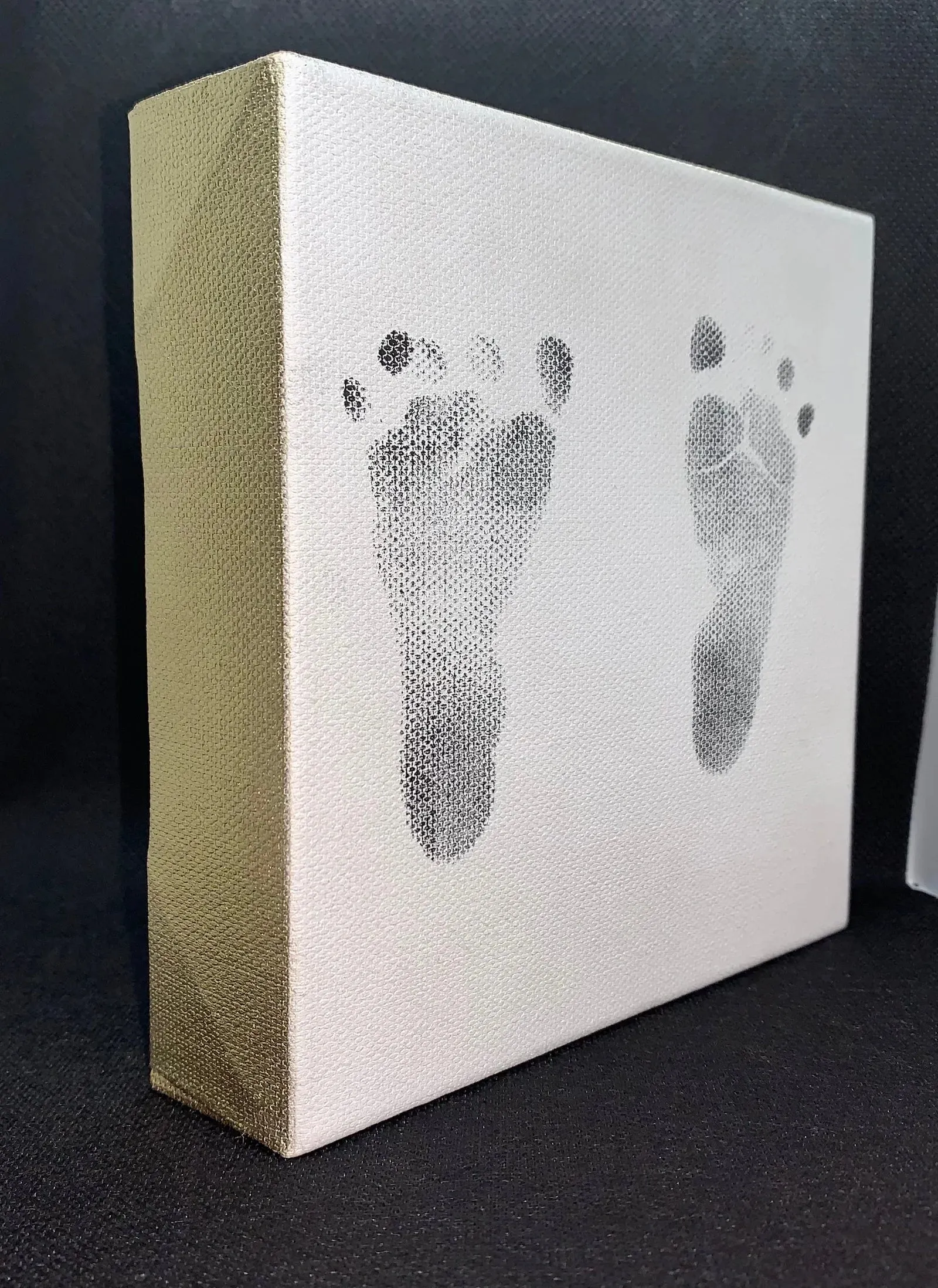 Mess Free Footprint Canvas Gift Set - Blue Edges