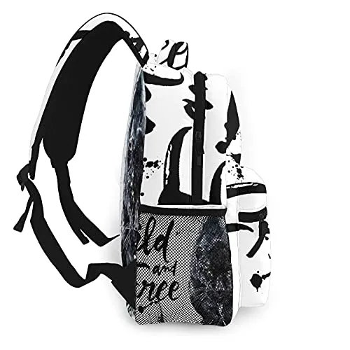 Multi leisure backpack,Panther Watercolor Painting Predator Animals, travel sports School bag for adult youth College Students