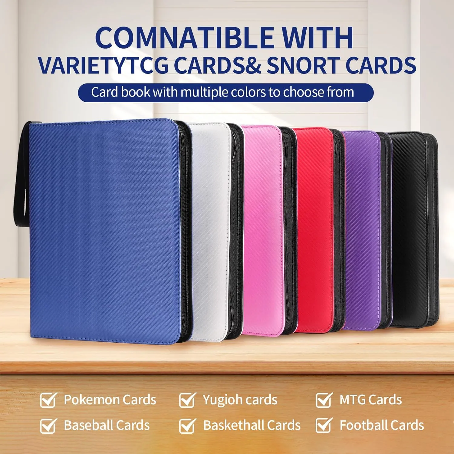 Premium 9-Pocket Card Binder  720 Collection Binder Folder Card Album Card Holder Fit for MTG Football Play Cards (Black, 9 Pocket)