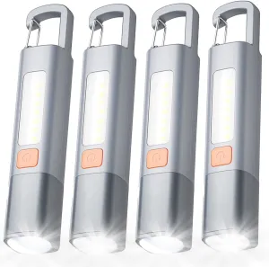 Rechargeable LED Flashlights High Lumens, 20,000 Lumens Super Bright Flashlight with USB Cable and Hook, 3 Modes, Waterproof Flash Light Handheld Powerful Flashlight for Home Camping - 4 Pack