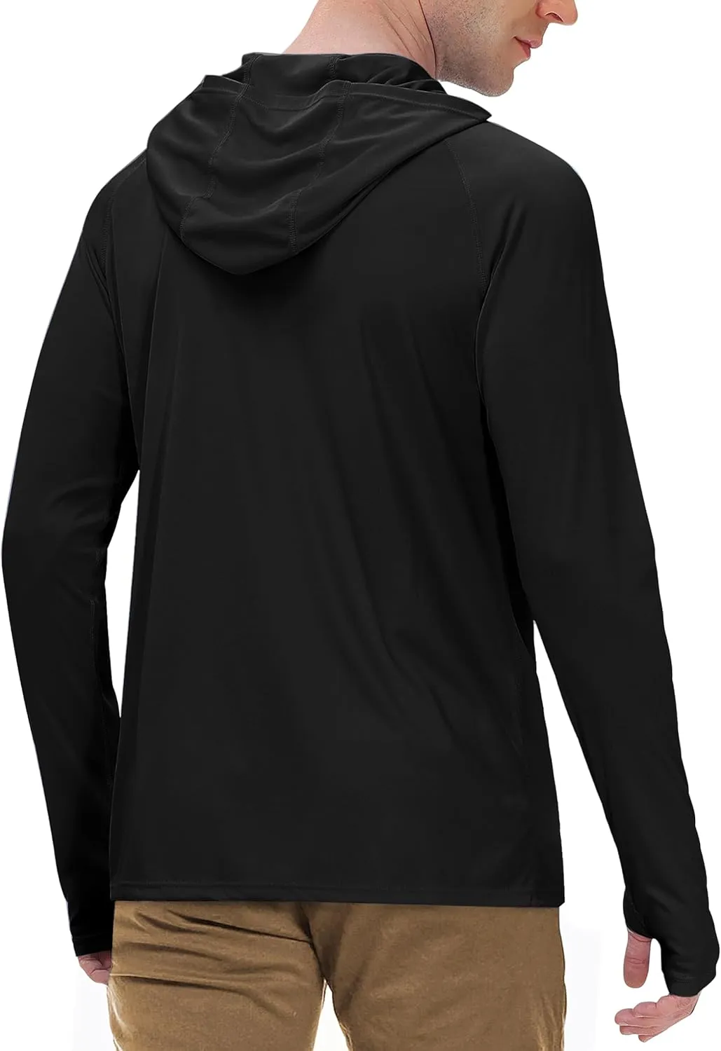 Roadbox Mens UPF 50  Fishing Shirts, Long Sleeve UV Sun Protection Hoodie, Rash Guard for Hiking Running Workout Swimming